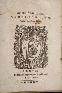 Leges novae reipublicae genuen...Genuae, Apud Marcum Antonium Bellonum, 1576  - Asta Libri Antichi e Rari - Associazione Nazionale - Case d'Asta italiane