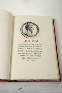 Ricordi dell'Imperatore, Verona, Mardersteig, 1941  - Asta Libri Antichi e Rari - Associazione Nazionale - Case d'Asta italiane