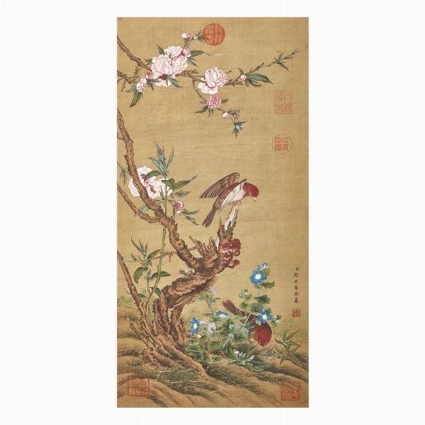 DIPINTO, CINA TARDA DINASTIA QING SEC. XIX-XX  - Asta Arte orientale | 东方艺术   - Associazione Nazionale - Case d'Asta italiane