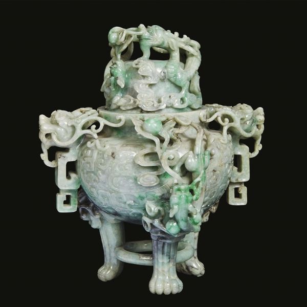 INCENSIERE CON COPERCHIO, CINA, TARDA DINASTIA QING, SEC. XIX-XX  - Asta Arte orientale | 东方艺术   - Associazione Nazionale - Case d'Asta italiane