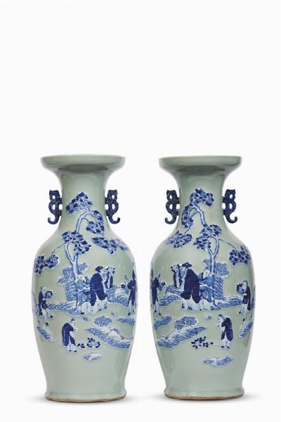 COPPIA DI VASI, CINA DINASTIA QING SEC. XIX  - Asta Arte orientale | 东方艺术   - Associazione Nazionale - Case d'Asta italiane