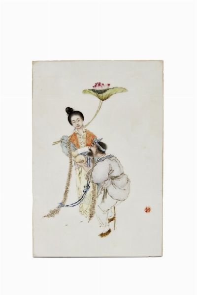 PLACCA, CINA, TARDA DINASTIA QING, SEC. XX  - Asta Arte orientale | 东方艺术   - Associazione Nazionale - Case d'Asta italiane