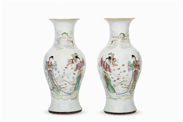 COPPIA DI VASI, CINA, TARDA DINASTIA QING, SEC. XIX-XX  - Asta Arte orientale | 东方艺术   - Associazione Nazionale - Case d'Asta italiane