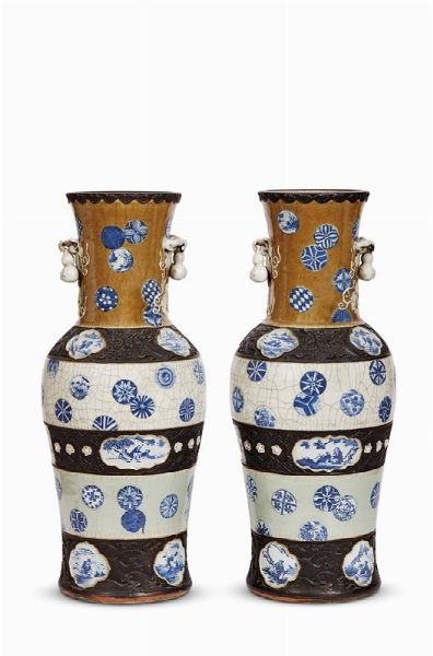 COPPIA DI VASI, CINA, DINASTIA QING, SEC. XIX  - Asta Arte orientale | 东方艺术   - Associazione Nazionale - Case d'Asta italiane