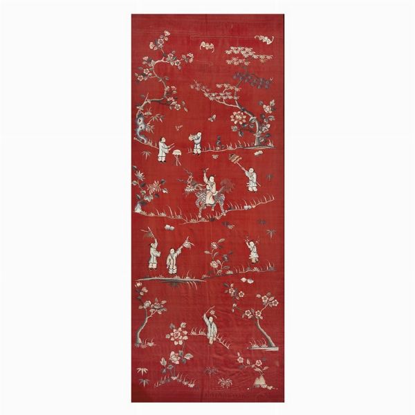 COPPIA DI TESSUTI, CINA TARDA DINASTIA QING, SEC. XIX-XX  - Asta Arte orientale | 东方艺术   - Associazione Nazionale - Case d'Asta italiane