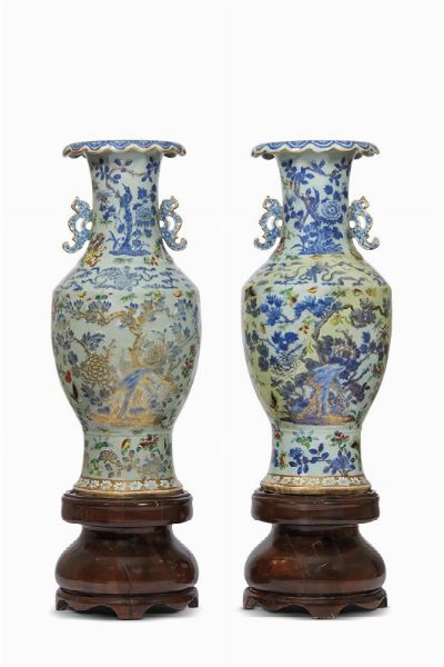 COPPIA DI VASI, CINA, DINASTIA QING, SEC.XIX  - Asta Arte orientale | 东方艺术   - Associazione Nazionale - Case d'Asta italiane