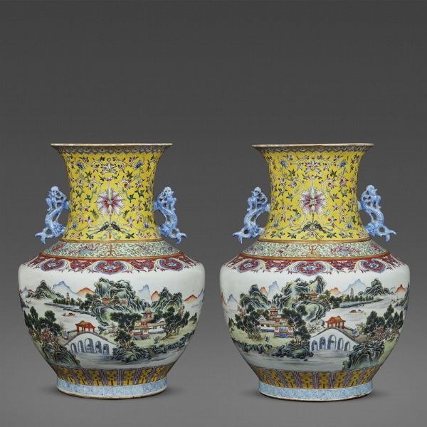 COPPIA DI VASI, CINA DINASTIA QING SEC. XIX  - Asta Arte orientale | 东方艺术   - Associazione Nazionale - Case d'Asta italiane