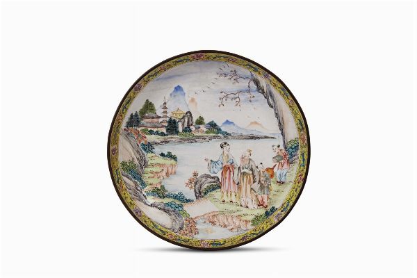 PIATTO, CINA, DINASTIA QING, SEC. XVIII  - Asta Arte orientale | 东方艺术   - Associazione Nazionale - Case d'Asta italiane