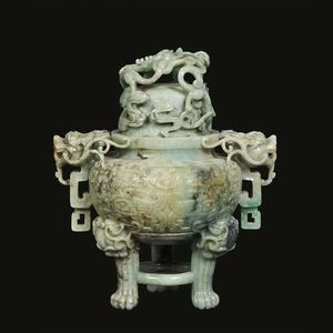 INCENSIERE CON COPERCHIO, CINA, TARDA DINASTIA QING, SEC. XIX-XX  - Asta Arte orientale | 东方艺术   - Associazione Nazionale - Case d'Asta italiane