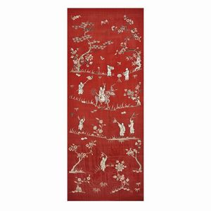 COPPIA DI TESSUTI, CINA TARDA DINASTIA QING, SEC. XIX-XX  - Asta Arte orientale | 东方艺术   - Associazione Nazionale - Case d'Asta italiane