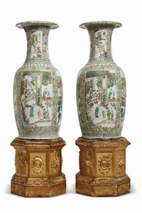 COPPIA DI VASI, CINA, DINASTIA QING SEC. XIX  - Asta Arte orientale | 东方艺术   - Associazione Nazionale - Case d'Asta italiane