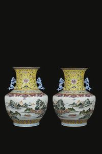COPPIA DI VASI, CINA DINASTIA QING SEC. XIX  - Asta Arte orientale | 东方艺术   - Associazione Nazionale - Case d'Asta italiane