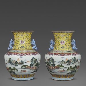 COPPIA DI VASI, CINA DINASTIA QING SEC. XIX  - Asta Arte orientale | 东方艺术   - Associazione Nazionale - Case d'Asta italiane