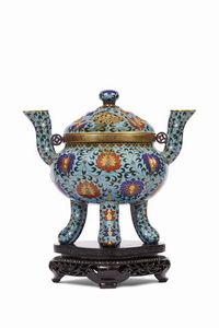 INCENSIERE CON COPERCHIO, CINA, DINASTIA QING, SEC. XIX-XX  - Asta Arte orientale | 东方艺术   - Associazione Nazionale - Case d'Asta italiane