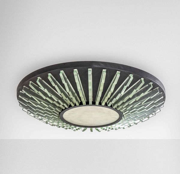MAX INGRAND : Lampada a plafone mod. 2077  - Asta Fine Design - Associazione Nazionale - Case d'Asta italiane