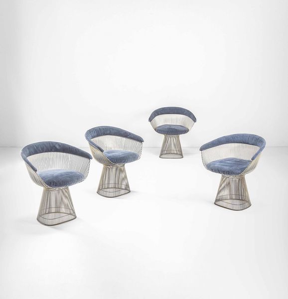 WARREN PLATNER : Quattro sedie mod. Wire  - Asta Fine Design - Associazione Nazionale - Case d'Asta italiane
