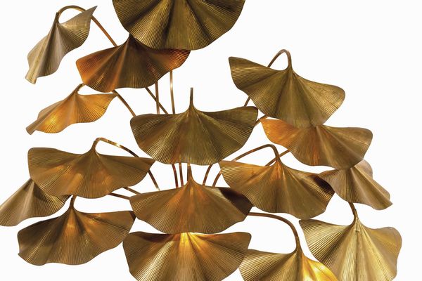 TOMMASO BARBI : Grande lampada mod. Ginkgo  - Asta Fine Design - Associazione Nazionale - Case d'Asta italiane