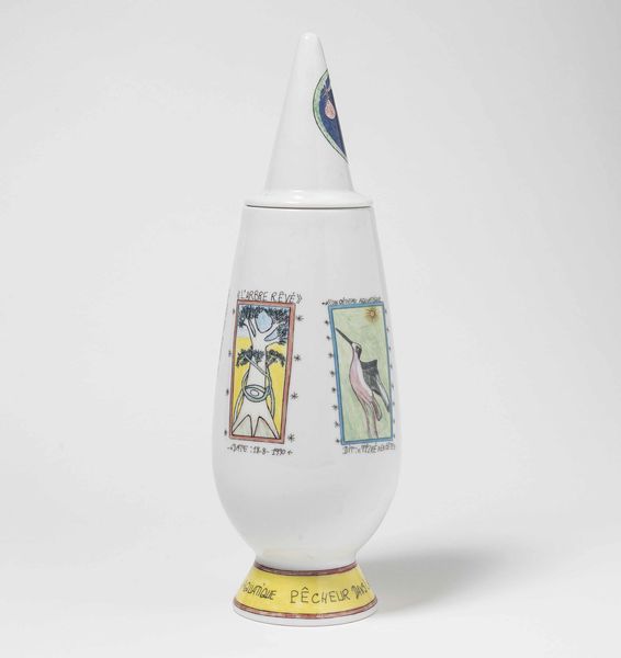 Alessandro Mendini per Alessi : Dieci vasi in ceramica smaltata<BR>  - Asta Fine Design - Associazione Nazionale - Case d'Asta italiane