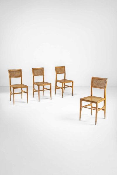 GIO PONTI : Quattro sedie  - Asta Fine Design - Associazione Nazionale - Case d'Asta italiane