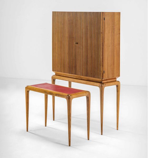 GIO PONTI : Mobile scrittoio a ribalta con panchetta.  - Asta Fine Design - Associazione Nazionale - Case d'Asta italiane