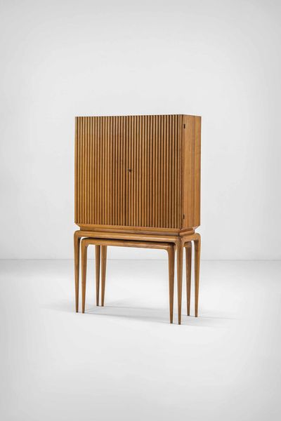 GIO PONTI : Mobile scrittoio a ribalta con panchetta.  - Asta Fine Design - Associazione Nazionale - Case d'Asta italiane