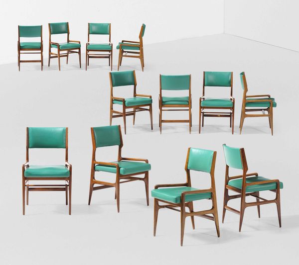 GIO PONTI : Dodici Sedie  - Asta Fine Design - Associazione Nazionale - Case d'Asta italiane