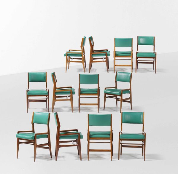 GIO PONTI : Dodici sedie  - Asta Fine Design - Associazione Nazionale - Case d'Asta italiane
