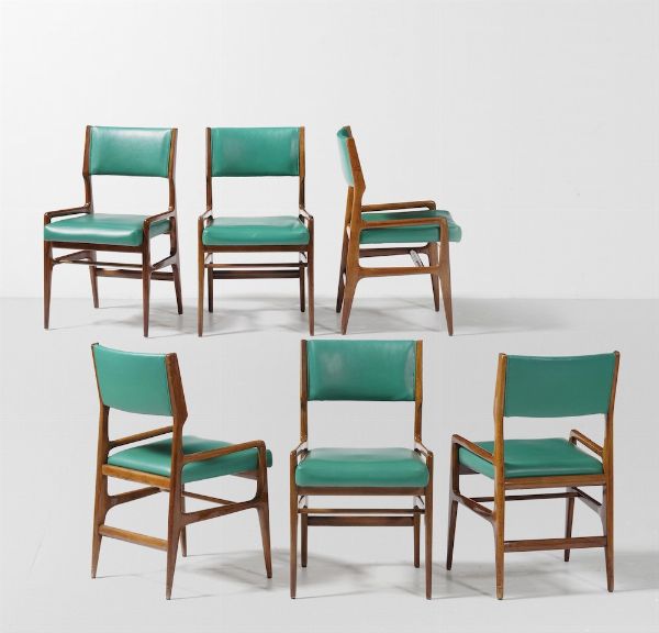 GIO PONTI : Sei sedie  - Asta Fine Design - Associazione Nazionale - Case d'Asta italiane