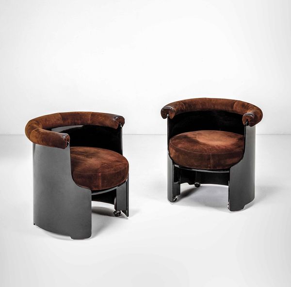 LUIGI CACCIA DOMINIONI : Due poltrone  - Asta Fine Design - Associazione Nazionale - Case d'Asta italiane