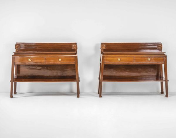 CARLO E PIERO ZEN : Coppia di consolle  - Asta Fine Design - Associazione Nazionale - Case d'Asta italiane