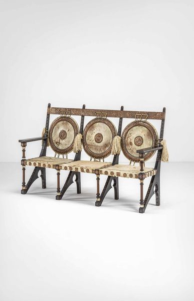 CARLO BUGATTI : Divano a tre posti  - Asta Fine Design - Associazione Nazionale - Case d'Asta italiane