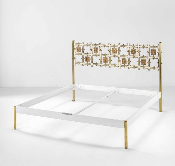 OSVALDO BORSANI e ARNALDO POMODORO : Letto matrimoniale  - Asta Fine Design - Associazione Nazionale - Case d'Asta italiane