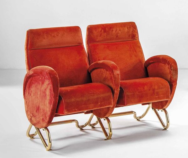 CARLO MOLLINO : Due poltrone da platea  - Asta Fine Design - Associazione Nazionale - Case d'Asta italiane
