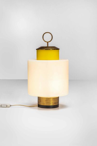 STILNOVO : Due lampade da tavolo a lanterna mod. 8052  - Asta Fine Design - Associazione Nazionale - Case d'Asta italiane
