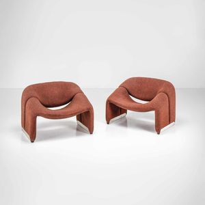 PIERRE PAULIN - Due poltrone mod. F598 Groovy