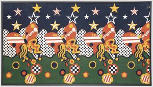 Andrea Branzi Archizoom Associati - Prototipo di tessuto decorativo in lino