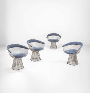 WARREN PLATNER : Quattro sedie mod. Wire  - Asta Fine Design - Associazione Nazionale - Case d'Asta italiane