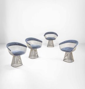 WARREN PLATNER - Quattro sedie mod. Wire