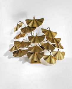 TOMMASO BARBI : Grande lampada mod. Ginkgo  - Asta Fine Design - Associazione Nazionale - Case d'Asta italiane