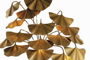 TOMMASO BARBI : Grande lampada mod. Ginkgo  - Asta Fine Design - Associazione Nazionale - Case d'Asta italiane