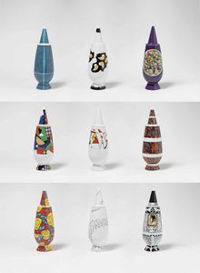 Alessandro Mendini per Alessi : Dieci vasi in ceramica smaltata  - Asta Fine Design - Associazione Nazionale - Case d'Asta italiane