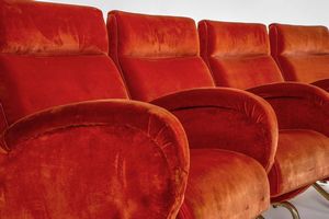 CARLO MOLLINO : Set di quattro poltrone da platea  - Asta Fine Design - Associazione Nazionale - Case d'Asta italiane