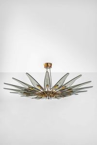 MAX INGRAND : Lampada a sospensione Dahlia mod. 1563  - Asta Fine Design - Associazione Nazionale - Case d'Asta italiane