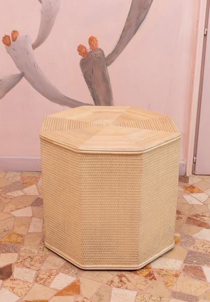 Nicolò Castellini Baldissera : Tavolino ottagonale  - Asta ECLECTICA, the home of designer Nicol Castellini Baldissera - Associazione Nazionale - Case d'Asta italiane