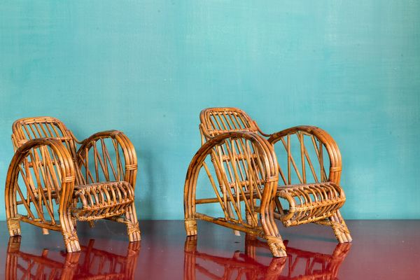 Quattro modelli in midollino. XIX-XX secolo  - Asta ECLECTICA, the home of designer Nicol Castellini Baldissera - Associazione Nazionale - Case d'Asta italiane