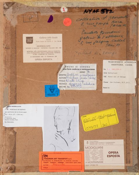 Amedeo Modigliani : Ritratto di Ekings  - Asta ECLECTICA, the home of designer Nicol Castellini Baldissera - Associazione Nazionale - Case d'Asta italiane