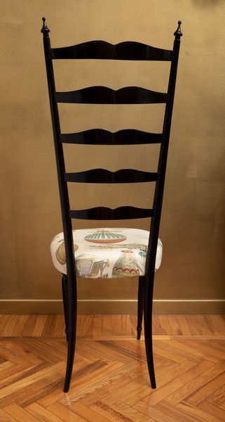 Coppia di sedie stile chiavarine rivestite con tessuto Pierre Frey  - Asta ECLECTICA, the home of designer Nicol Castellini Baldissera - Associazione Nazionale - Case d'Asta italiane