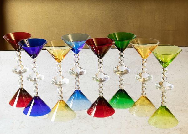 Otto calici da Martini �Vega�<BR>Francia, Manifattura Baccarat, fine XX - inizio XXI secolo  - Asta ECLECTICA, the home of designer Nicol� Castellini Baldissera - Associazione Nazionale - Case d'Asta italiane