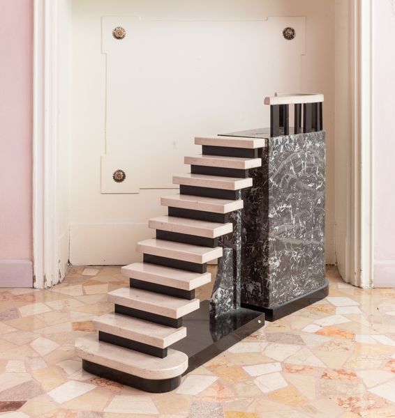 Modellino architettonico in marmi vari. XX secolo  - Asta ECLECTICA, the home of designer Nicol� Castellini Baldissera - Associazione Nazionale - Case d'Asta italiane