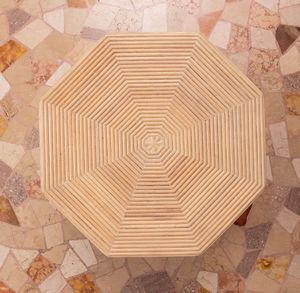 Nicolò Castellini Baldissera : Tavolino ottagonale  - Asta ECLECTICA, the home of designer Nicol Castellini Baldissera - Associazione Nazionale - Case d'Asta italiane